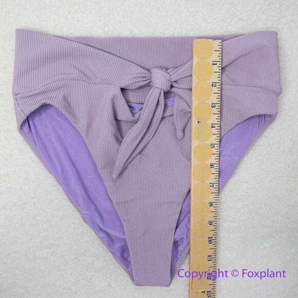 New! Set! Beach Riot Rib Dallas Emma bikini bottom lavender, top S,‎ bottom M - Picture 8 of 12